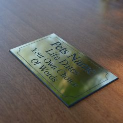 Pet coffin Plaque